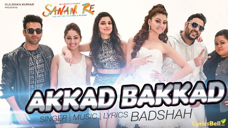 Akkad Bakkad lyrics from Sanam Re